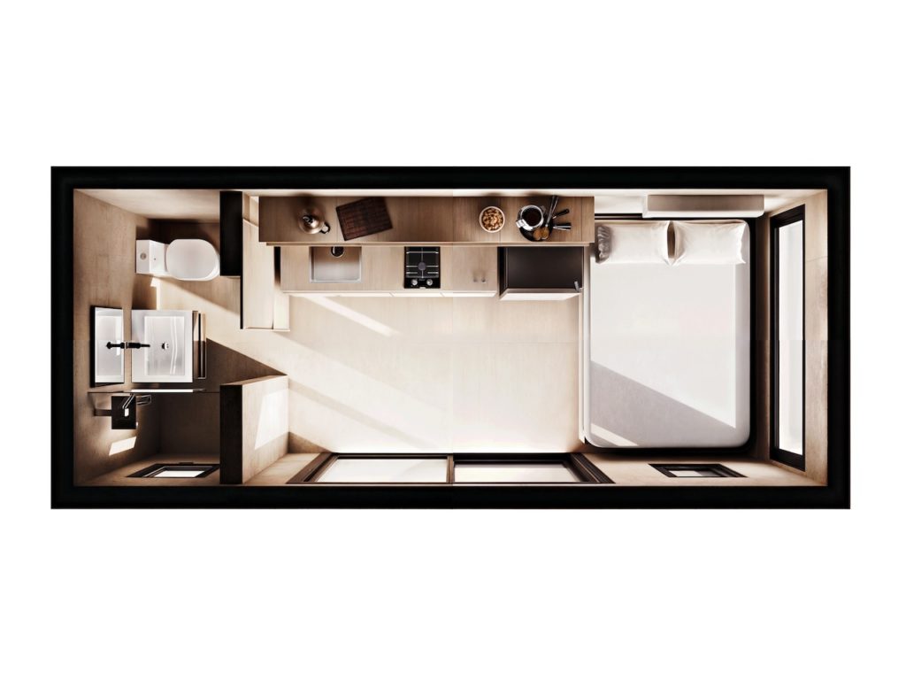 Planta modulo casa contenedor